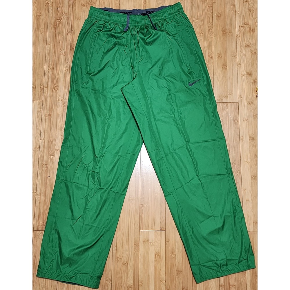 Nike Storm-Fit Track Pants Green Ankle Zippers Mens Large Running 535689-310 NEW